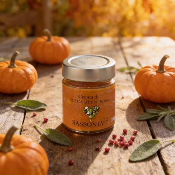 Crema di zucca al pepe rosa biologica