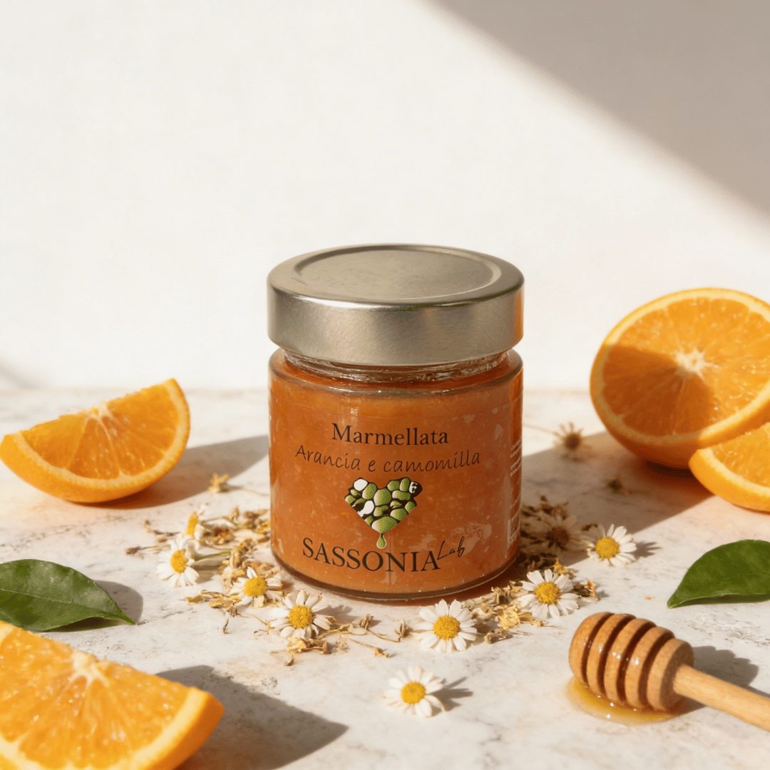 Marmellata di arancia di Calabria e camomilla biologica